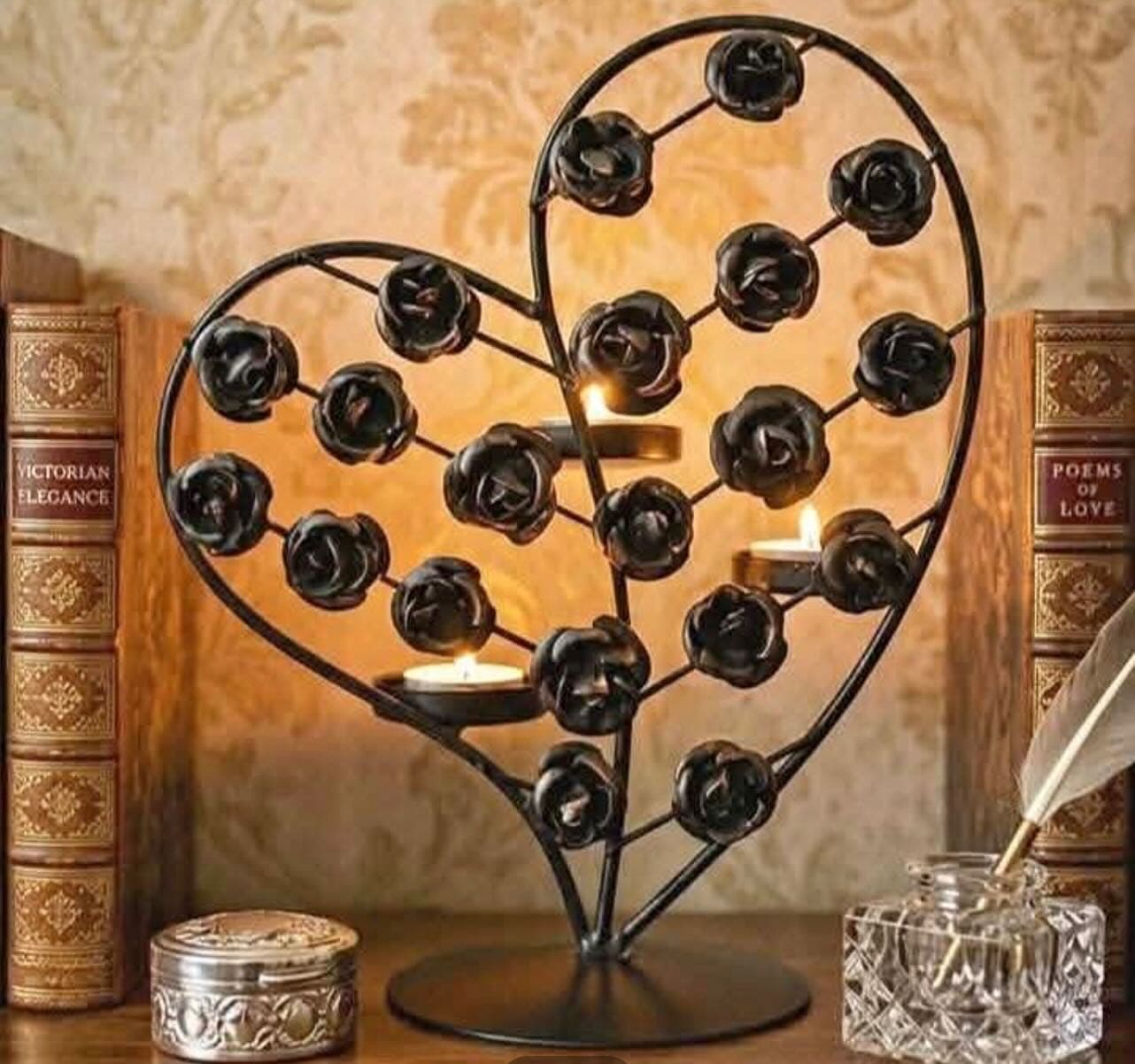 Wrought iron tealight holder