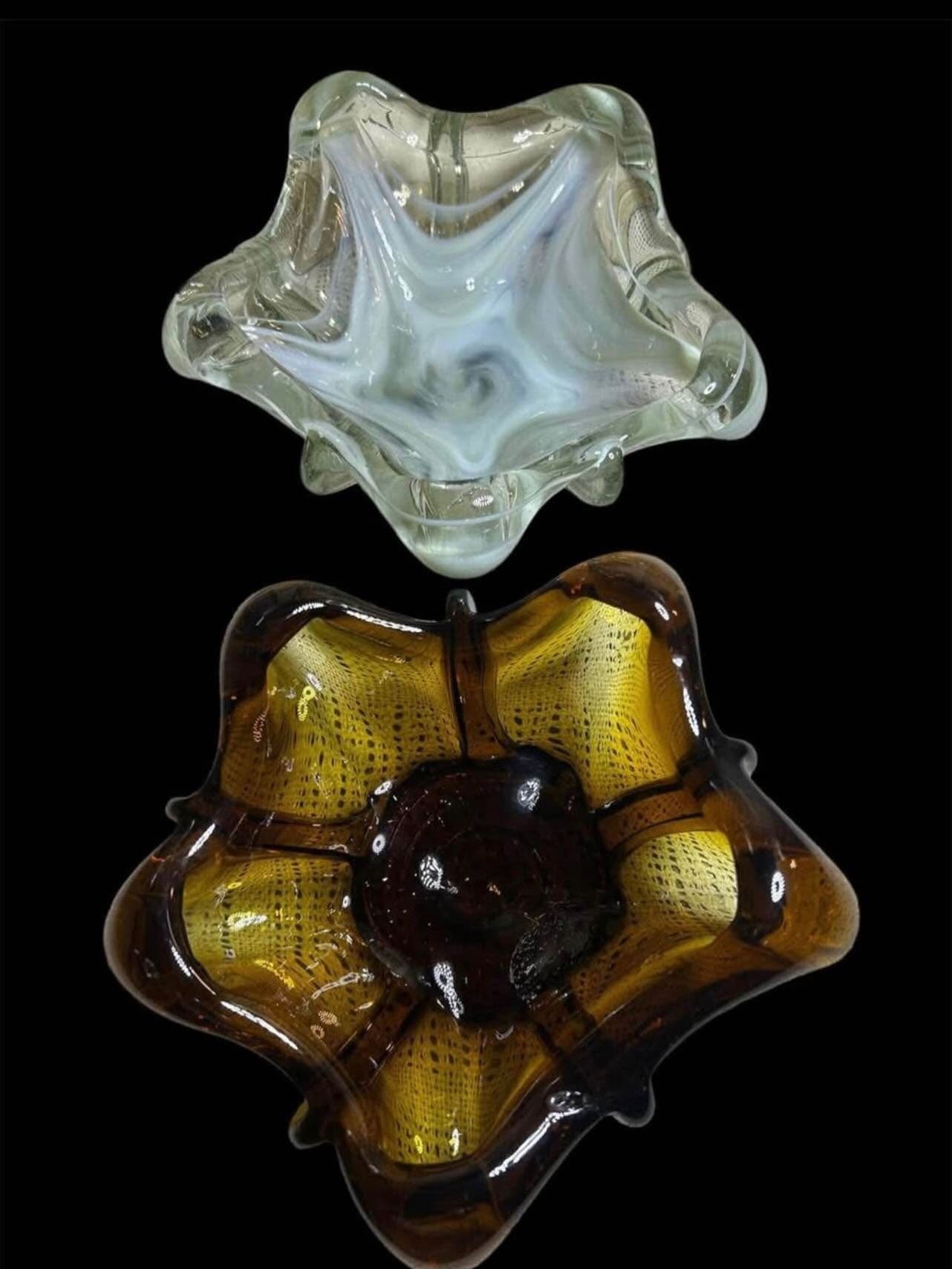 Murano art glass bowls