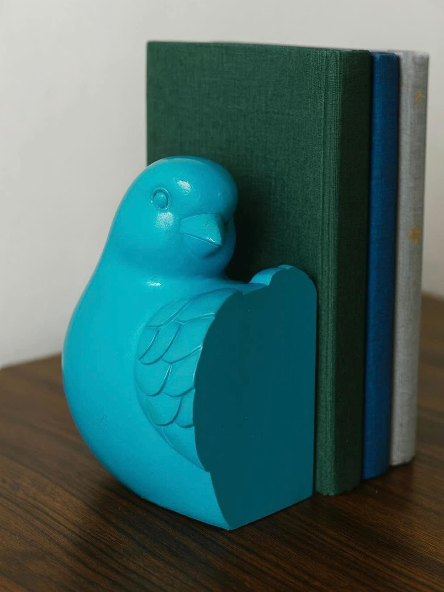 Ceramic bird bookend