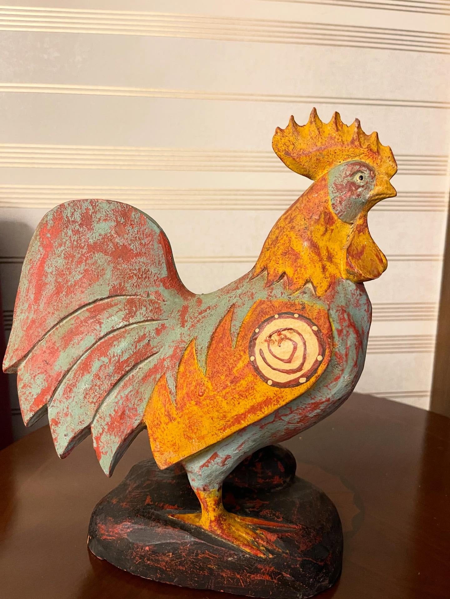 Wood kitchen rooster